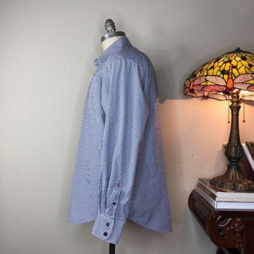 Robert Graham Button Down Gingham Plaid Embroider… - image 3